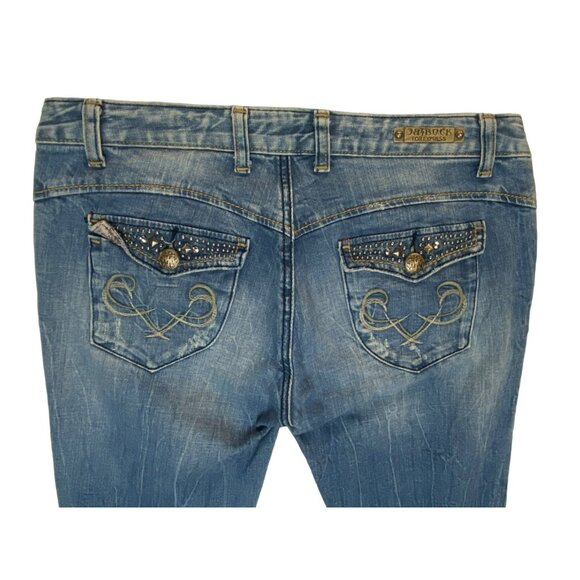 RE Rock for Express Jeans Size 10 Straight Leg Embellished Rock Star Metal Studs - Picture 10 of 12